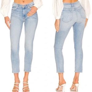 MOTHER The Mid Rise Dazzler Flood in Sweet Petals Size 25